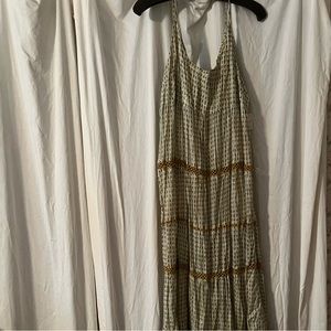 NWT intimately free people long chemise light green w/gold